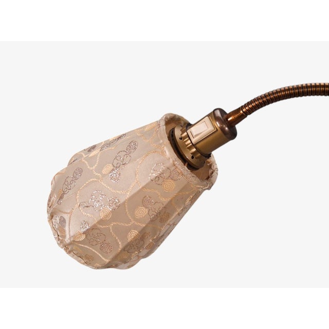 Bronze 1970s Tyringe Konsthantverk, Double Floor Lamp, Metal, Fabric For Sale - Image 8 of 15