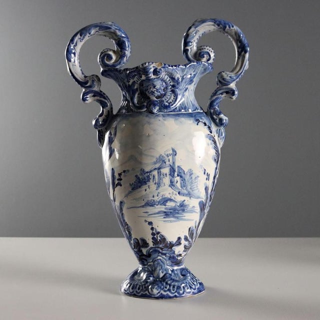 Blue Vases from Manifattura Giuseppe Mazzotti Albissola, Set of 3 For Sale - Image 8 of 16