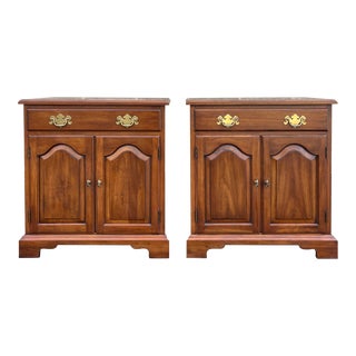 1970s Vintage Henkel Harris Cherry Nightstands - a Pair For Sale