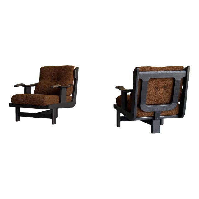 French Oak Armchairs, Set of 2 For Sale