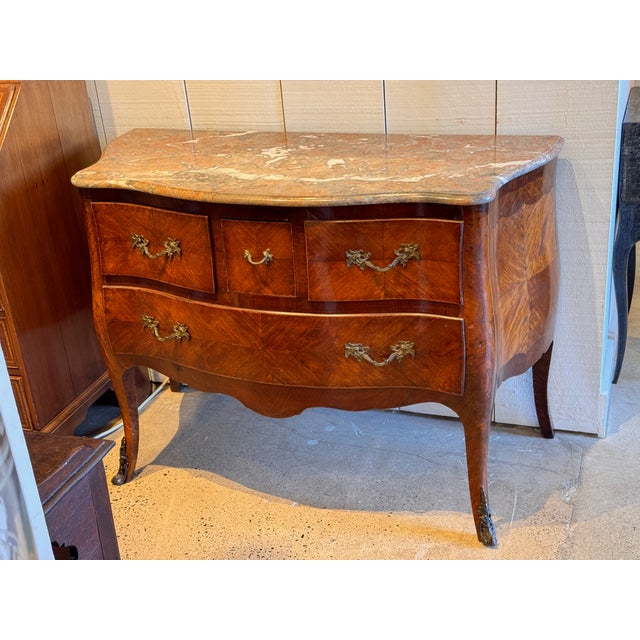 French 19th Century French Marble Top Commode For Sale - Image 3 of 15
