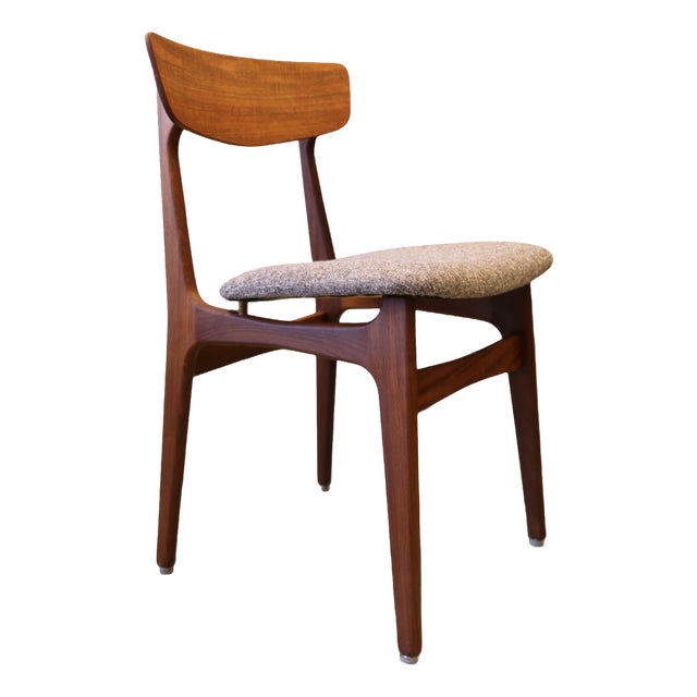 Danish Teak Chair with Seat in Bouclé by Schiønning & Elgaard for Randers Møbelfabrik, 1960s, Set of 6 For Sale