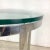 Late 20th Century Vintage Modern Circular Chrome End Table With Glass Top – Nicos Zographos Style For Sale - Image 5 of 12