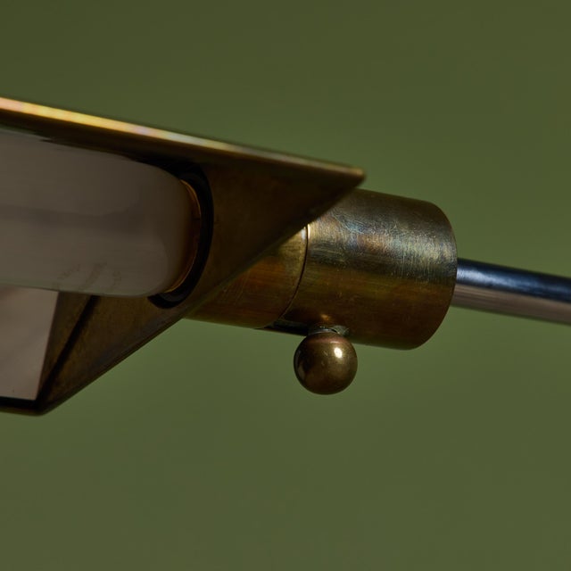 Cedric Hartman Parallel Bar Brass and Stainless Steel Floor Lamp For Sale - Image 12 of 15