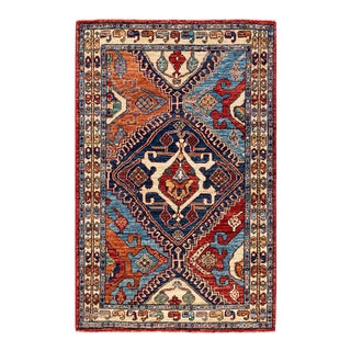 Serapi One-of-a-Kind Hand-Knotted Runner Rug - Orange 3' 0" x 4' 8" For Sale