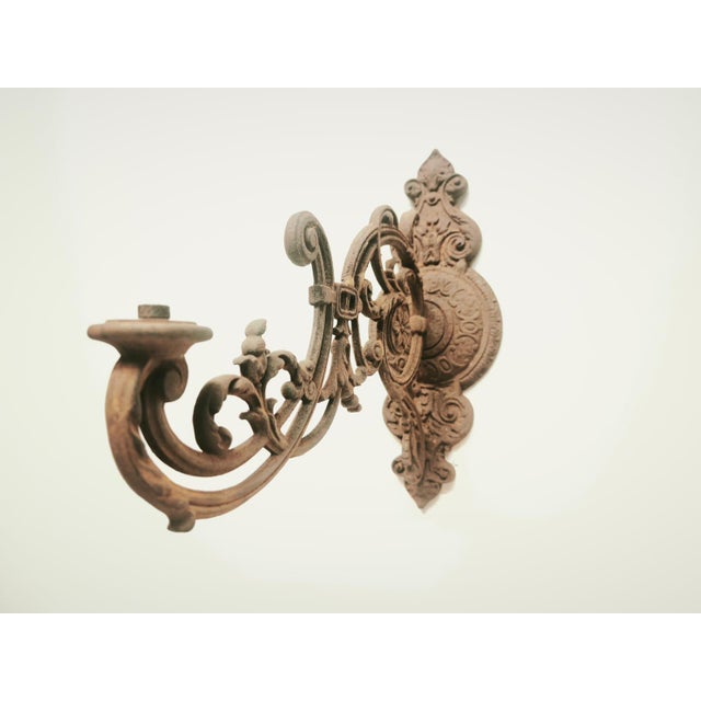 Antique Cast Iron Arm Bracket, 1890s For Sale - Image 4 of 18