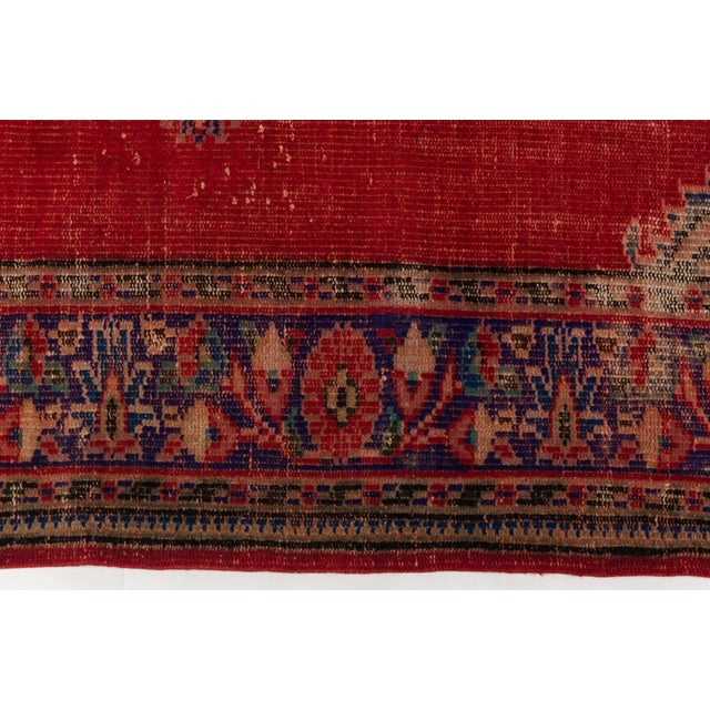 1960s Faded Oushak Wool Carpet For Sale - Image 5 of 9