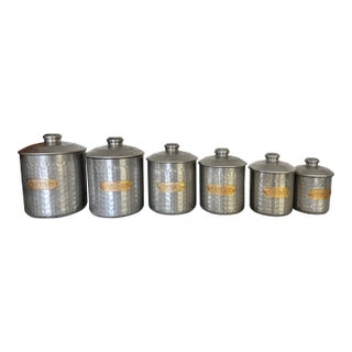 Vintage French Kitchen Canister Set For Sale