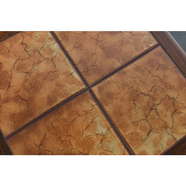 Mid 20th Century Attributed to G Plan Astro Tile Top Nesting Tables in Teak #3 For Sale In San Francisco - Image 6 of 8