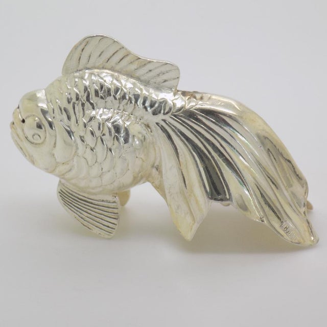 Vintage Hungarian Silver Tropical Fish Shaped Salt and Pepper Shaker, 1950s For Sale - Image 17 of 17
