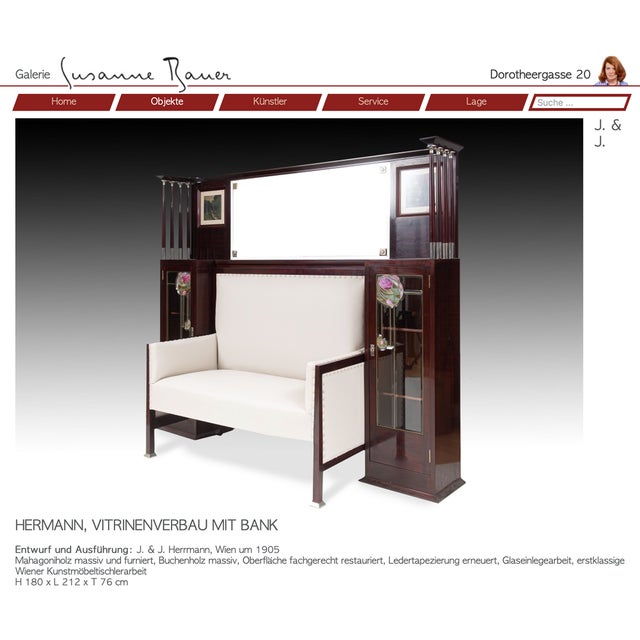 Art Nouveau Living Room Set by Julius & Josef Herrmann, Vienna, 1905, Set of 5 For Sale - Image 14 of 18