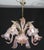 Italian Liz Taylor, Iridiscent Pink Murano Glass Chandelier, 1980s For Sale - Image 3 of 18