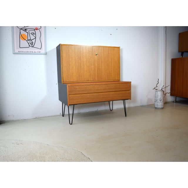 Two-Piece Teak Cabinet by Omnia, 1960s For Sale - Image 9 of 9
