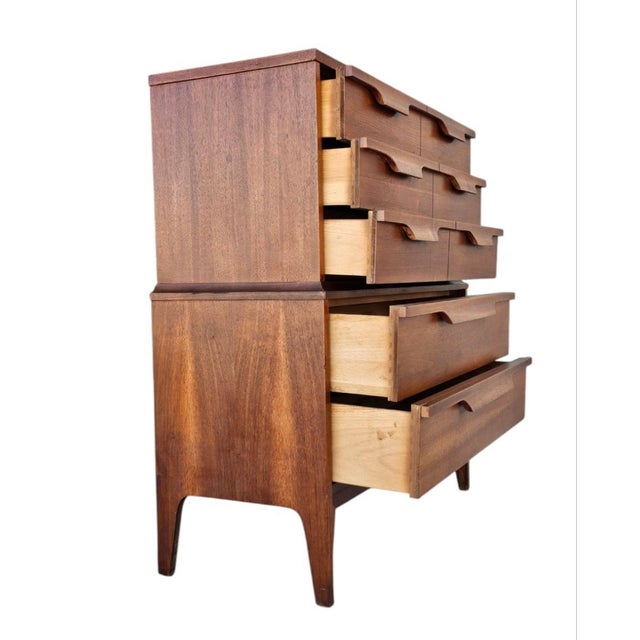 1960s Johnson Carper Walnut & Laminate Dresser For Sale - Image 11 of 12