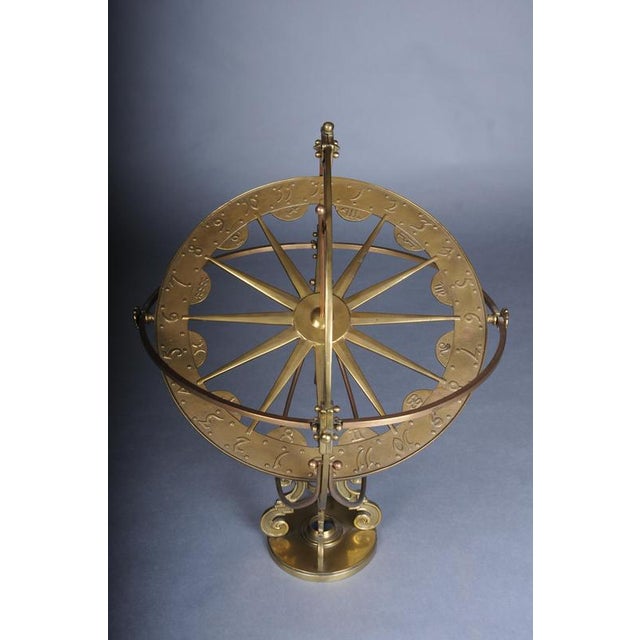 20th Century Stylized Brass Armillary Sphere For Sale - Image 10 of 18