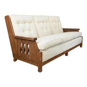 Mid-20th Century Rustic or Western Style Sofa Attributed to A. Brandt Ranch Oak