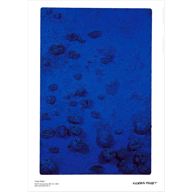 Yves Klein Relief Éponge-Blue Re 17 Official Exhibition Poster Dimensions: 19,6 x 27,5 in / 50 x 70 cm Sold unframed