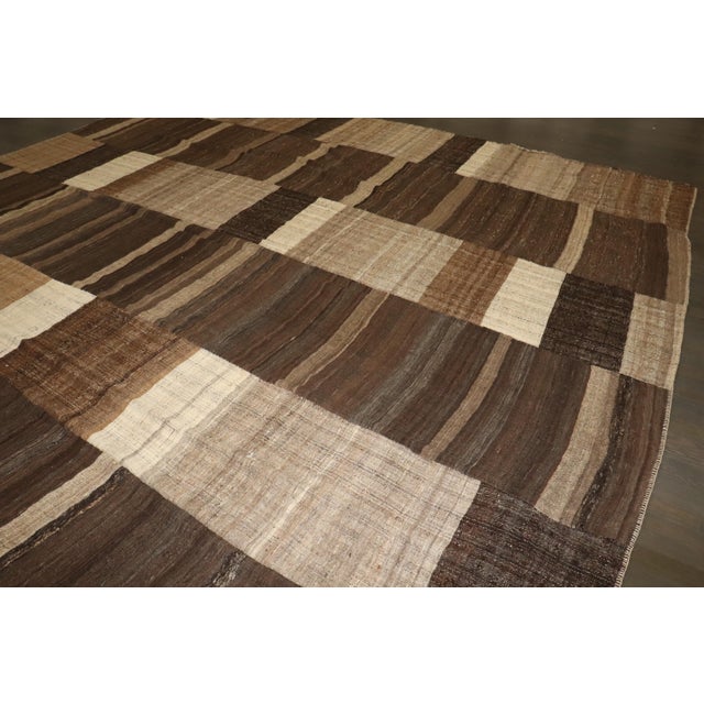 Late 20th Century Late 20th Century Zabihi Collection Oversize Square Persian Kilim - 11'10" x 13' For Sale - Image 5 of 10