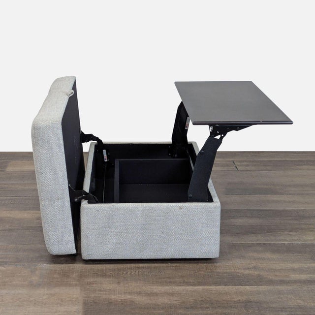 Pottery Barn Turner Storage Ottoman With Pull-Out Table For Sale In San Francisco - Image 6 of 9