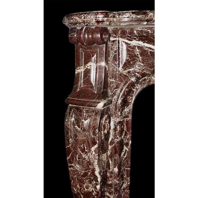 Antique Marble Mantel • Louis XV Style For Sale - Image 4 of 7