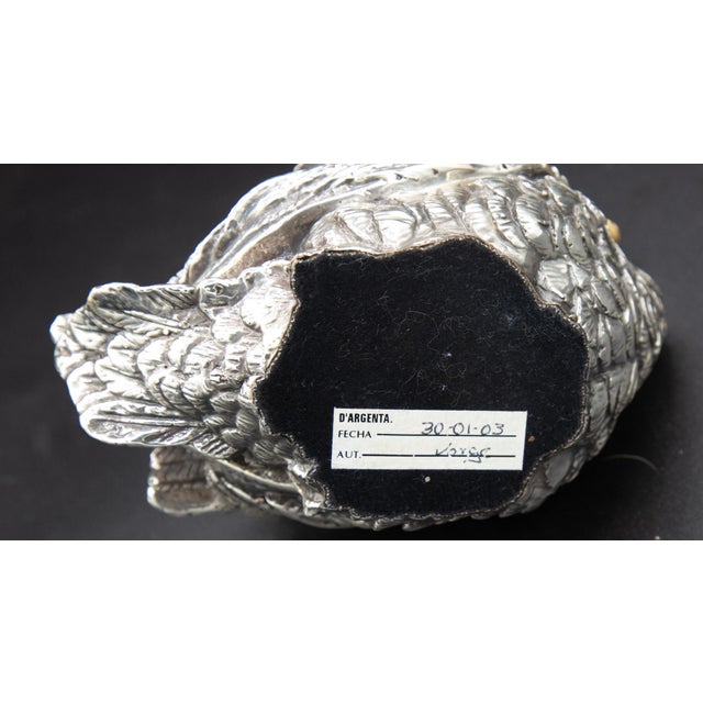 2000 - 2009 D’Argenta Silver-Plated Swan Sculpture – 2003 For Sale - Image 5 of 6