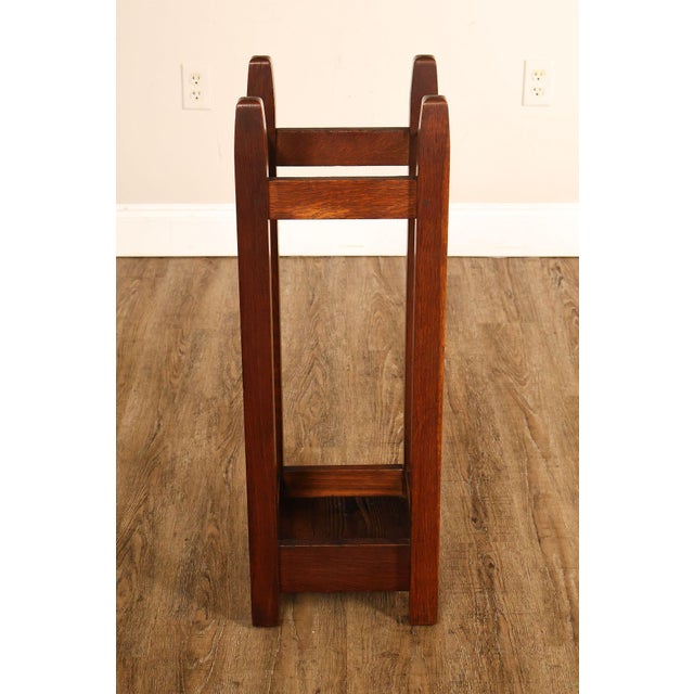 Gustav Stickley Arts And Crafts Oak Umbrella Stand model #54 For Sale - Image 11 of 18