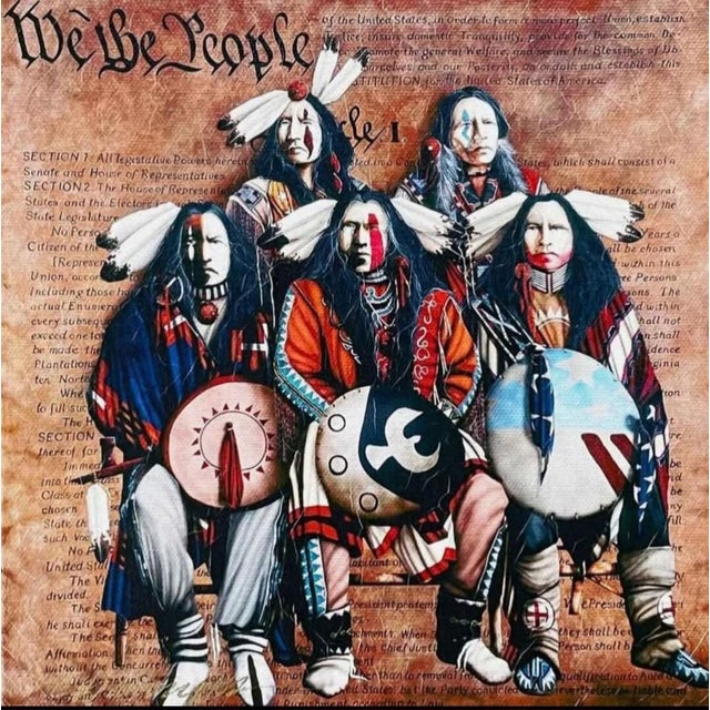 Exceptional set of four signed JD Challenger portrait canvases, each measuring 9” x 9”, acquired through the JD Challenger...