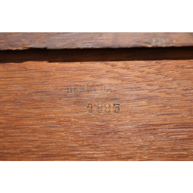 Signed Henry Dasson 1860s Era Bronze Mounted Marble Top Server Console Table For Sale - Image 11 of 15