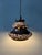 West German Brown and Beige Ceramic Fat Lava Pendant Lamp For Sale - Image 4 of 11