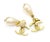 Chanel Vintage Chanel Gold Plated CC Pearl Dangle Clip on Earrings - 2 Pieces For Sale - Image 4 of 5