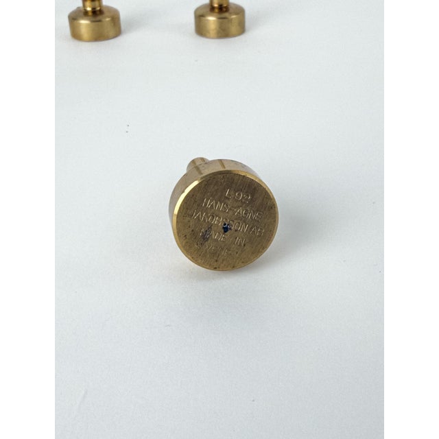 Brass Mini Candleholders by Hans-Agne Jakobsson, Sweden, 1950, Set of 8 For Sale - Image 4 of 6
