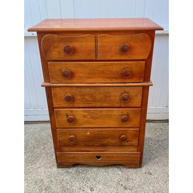 Wooden Chest of Drawers, 1950s For Sale - Image 15 of 17