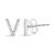 Contemporary 10K White Gold 1/10 Cttw Diamond 'V' Initial Stud Earring For Sale - Image 3 of 5