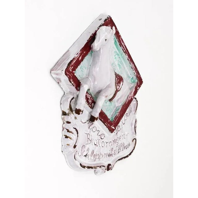 Pottery Advertising Sign for Blood Oranges Displaying a Horse, Italy, 1920s For Sale - Image 6 of 7