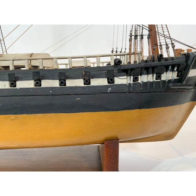 Wood Antique American Ship Model, circa 1910 For Sale - Image 7 of 12