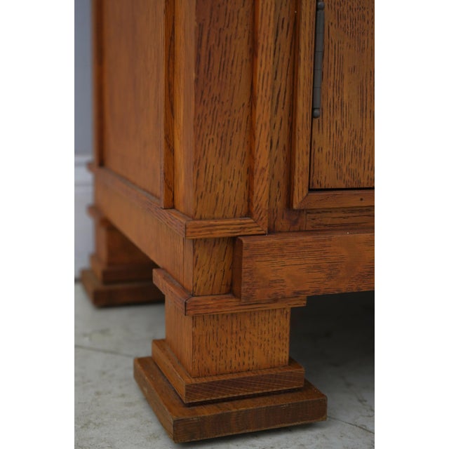 Swartzendruber Frank Lloyd Wright Inspired Oak Bookcase For Sale - Image 10 of 18