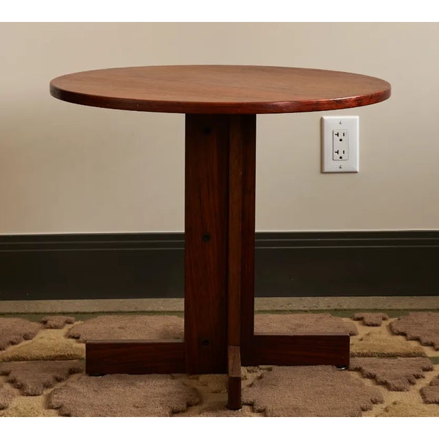 Vintage Danish rosewood circular side table.