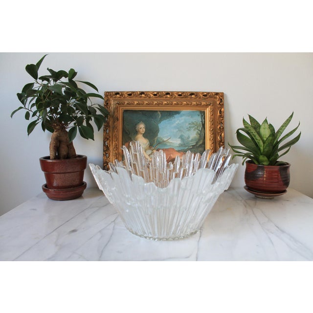 Vintage Humppila "Revontulet" art glass centerpiece bowl. Iconic piece of mid-century modern Scandinavian design. Designed...