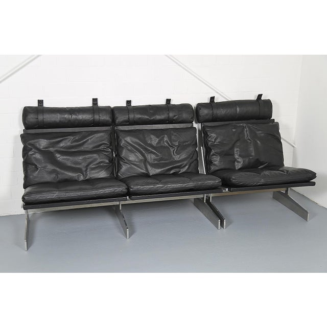 Vintage Leather Sofa and Bo-561 Chair by Preben Fabricius & Jørgen Kastholm, 1960s, Set of 2 For Sale - Image 16 of 18
