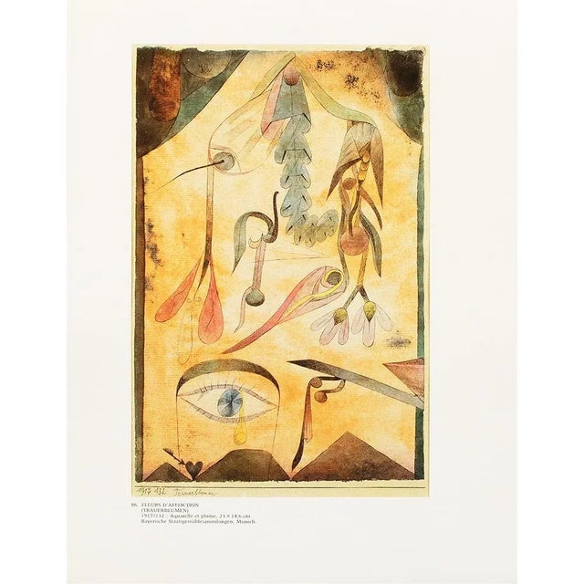 An excellent full-color print after painting "Morning Flowers" by Paul Klee. Published by New French Editions in France in...