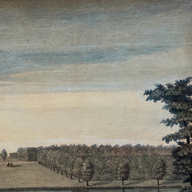 Neoclassical Engraving - Kensington Palace From the Serpentine by Tinney - Early 19th Century For Sale - Image 4 of 12