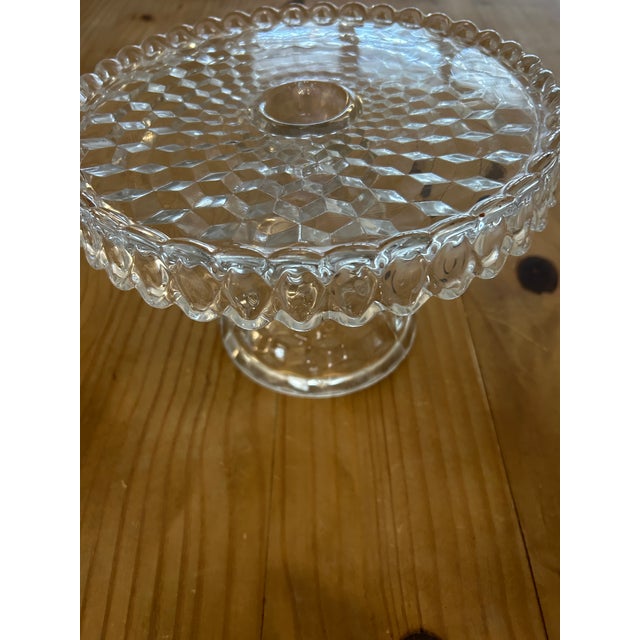 Fostoria Glass Company Vintage Fostoria American Pattern Cake Stand For Sale - Image 4 of 6