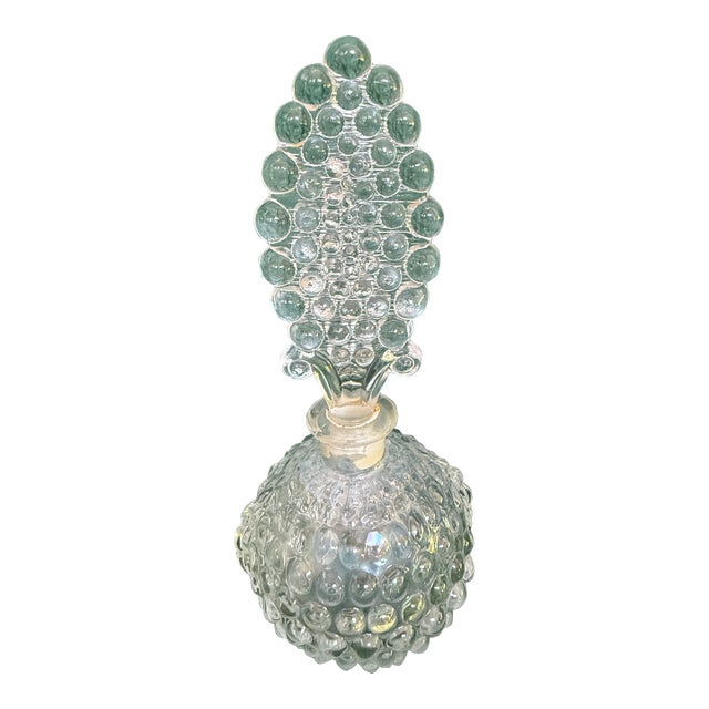 1930's Beautiful Etched Crystal Perfume Bottle For Sale