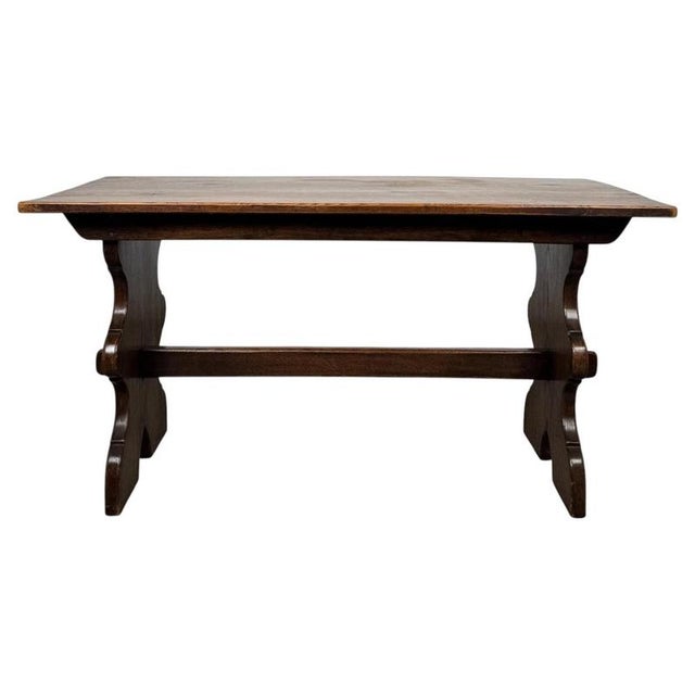 Antique English Oak Refectory Dining Table For Sale - Image 6 of 7