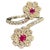 0.30 Ct Fine Natural Ruby & 2 Ct Finest Diamond 18 Kt White Gold Flower Ring For Sale - Image 10 of 18