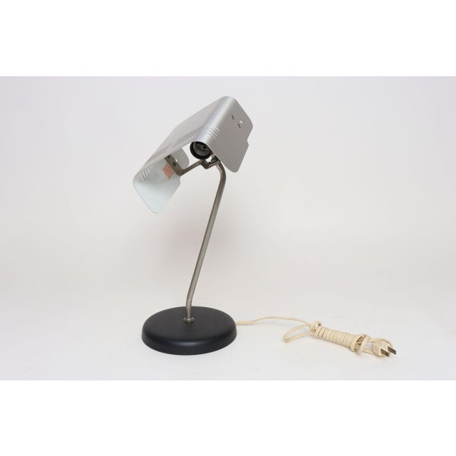 Vintage Italian Aluminum Table Lamp With Swiveling Shade by Targetti Sankey For Sale - Image 4 of 18