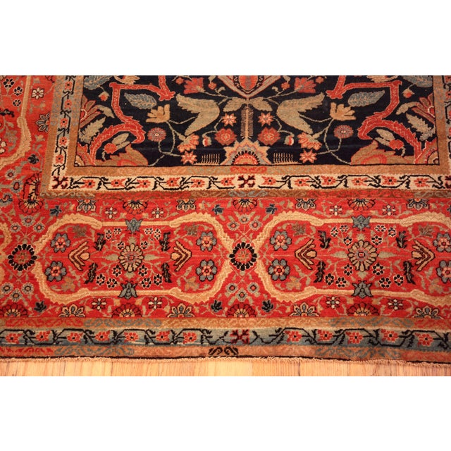 Nazmiyal Collection Antique Persian Farahan Rug For Sale - Image 4 of 6