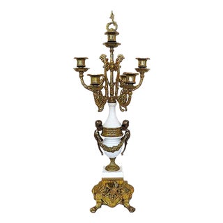 Italian Brevettato Cherub Candelabra Candle Holders For Sale
