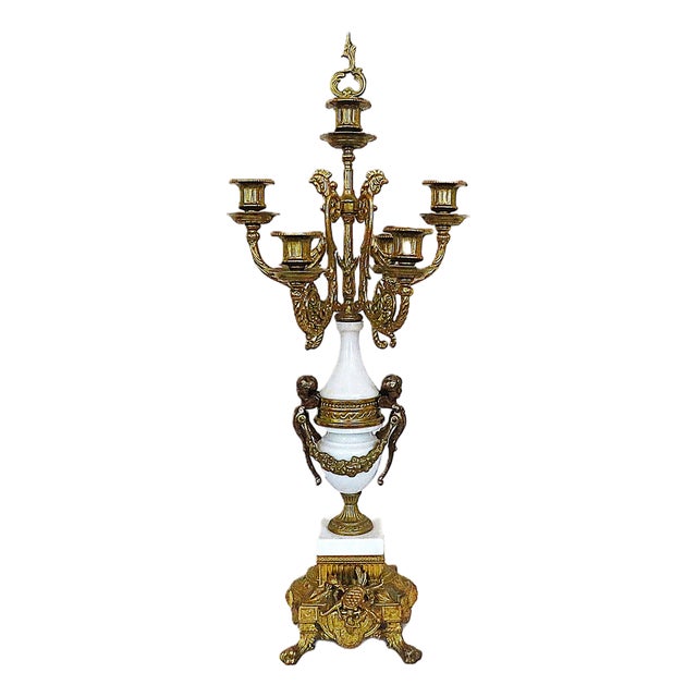 Italian Brevettato Cherub Candelabra Candle Holders For Sale