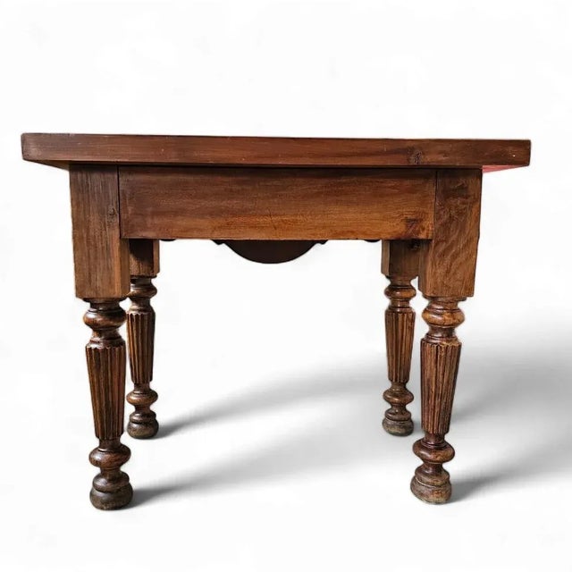 Early 20th Century French Provincial Walnut Side Table For Sale - Image 4 of 5